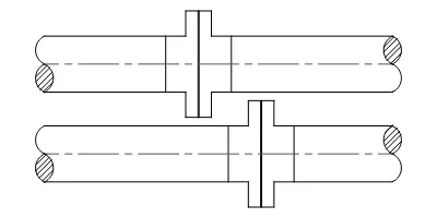 staggered flanges arrangement